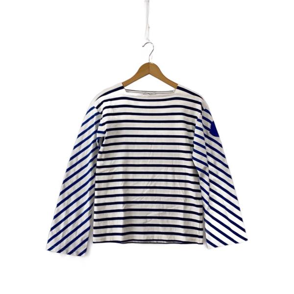 MONCLER◇長袖Tシャツ/XS/コットン/WHT/ボーダー/E10938067100
