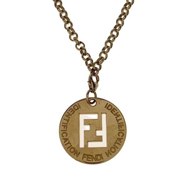 FENDI◇サークルロゴ/ネックレス/--/GLD/トップ有/メンズ