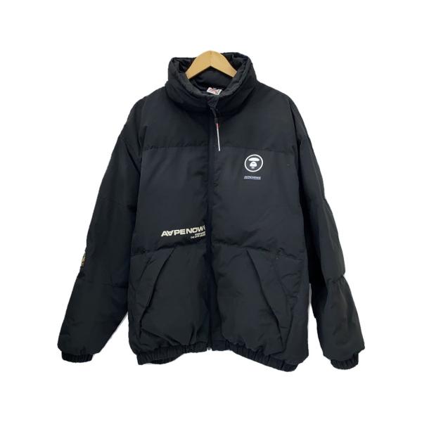 AAPE BY A BATHING APE◇ダウンジャケット/XL/コットン/BLK/無地