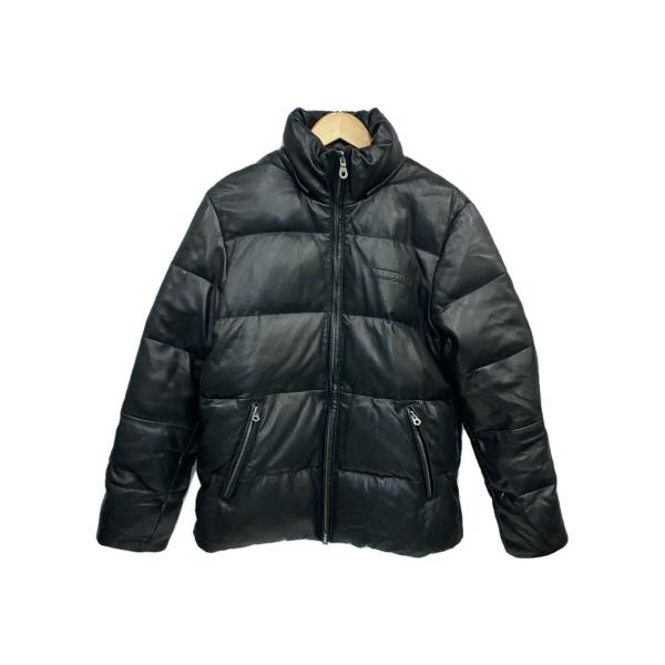 AVIREX◇ラムレザー/レザーダウンジャケット/フード欠品/ダウン