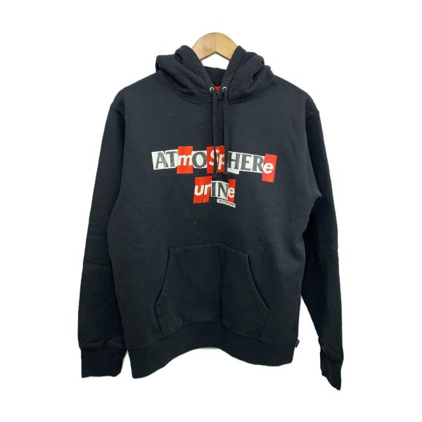 Supreme◇×ANTI HERO/Hooded Sweatshirt/パーカー/S/コットン/BLK