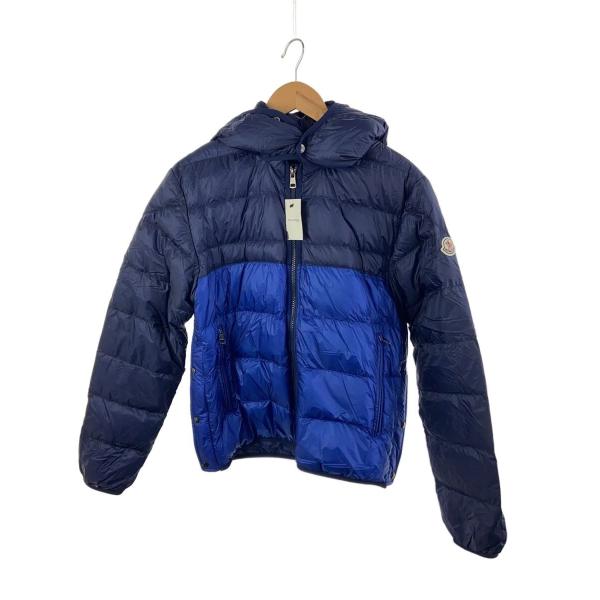 モンクレール　ライダース ナイロンジャケット MONCLER◇モンクレール/ダウンジャケット/1/ナイロン/青/ブルー/BLU/C