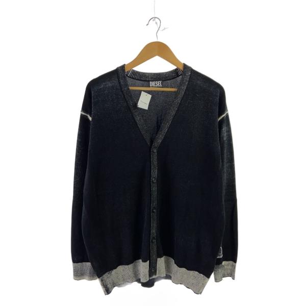 DIESEL ディーゼル カーディガン L 黒 【古着】【中古】【送料無料】 中古・古着通販】DIESEL (ディーゼル) K-LARENCE CARDIGAN / プリント