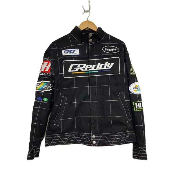 HUF◇GREDDY RACING TEAM JACKET/ジャケット/M/コットン/BLK/JK00421