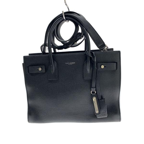 SAINT LAURENT◇サックドジュール/レザー/BLK/無地/477477 : セカンド