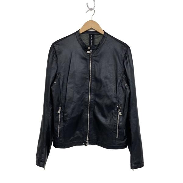Delan◇レザージャケット・ブルゾン/48/羊革/BLK/無地 : セカンド