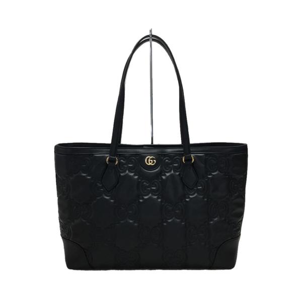 GUCCI 無地　ブラック トートバッグ　大容量 ssol-shopping_2341451038852