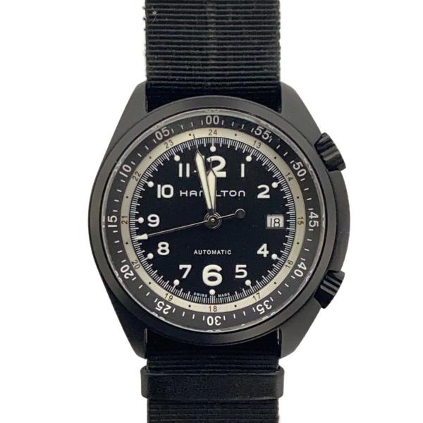 HAMILTON◇自動巻腕時計/アナログ/--/BLK/BLK/H804850// : セカンド