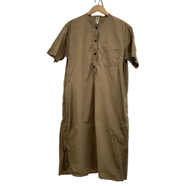 美品✨マーガレットハウエル　グレンチェックバンドカラー　シャツワンピース　M 美品✨マーガレットハウエル グレンチェックバンドカラー シャツ