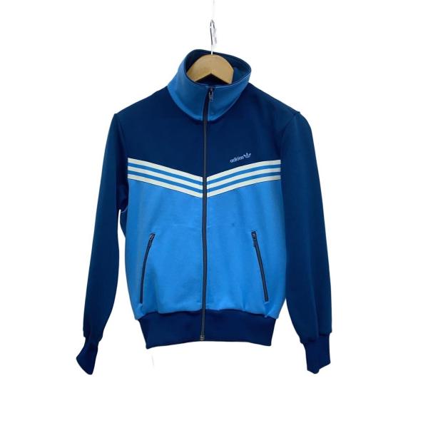 adidas◇西ドイツ製/トラックジャケット/SS/ポリエステル/BLU