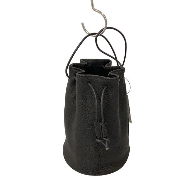 珍しい猪革の巾着袋、新進工房製の限定品 新進工房巾着レザーバッグ