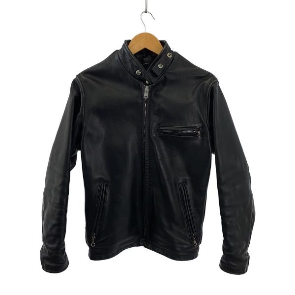 Schott◇ライダースシングル641/ジャケット/34/--/BLK : セカンド