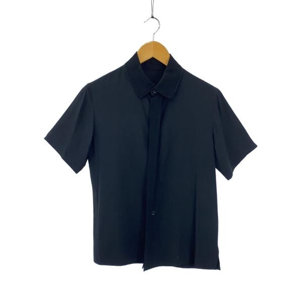 YOHJI YAMAMOTO◆YOJI YAMAMOTO+NOIR/半袖ブラウス/2/シルク/BLK