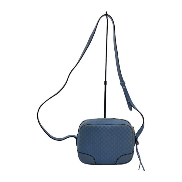 GUCCI◇ショルダーバッグ_マイクログッチシマ/レザー/BLU// : セカンド