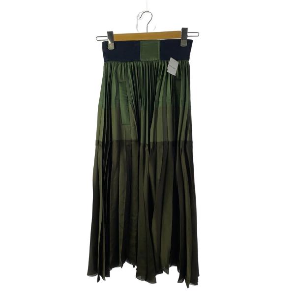 sacai◇20SS/ドッキングアコーディオンプリーツスカート/O