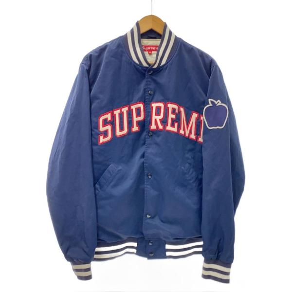 Supreme◇バーシティジャケット/初期/スタジャン/XL/コットン/NVY