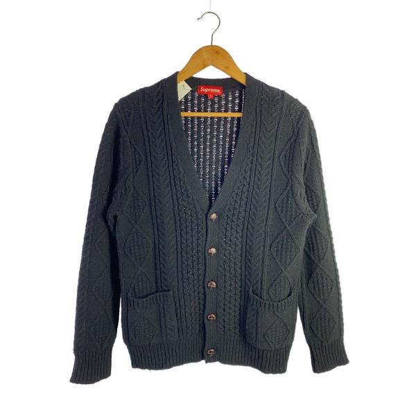 Supreme ブラック カーディガン Lサイズ Supreme Crochet Zip Up Cardigan L