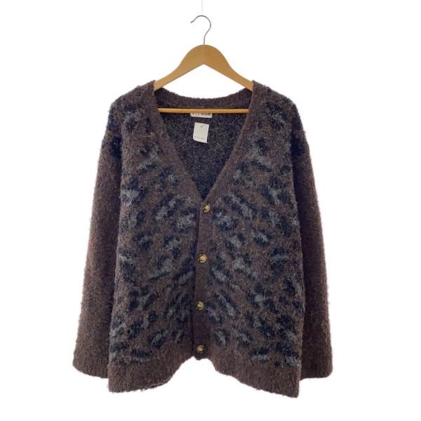 TTT_MSW◇22AW LEOPARD KNIT/ニットカーディガン/カーディガン(厚手