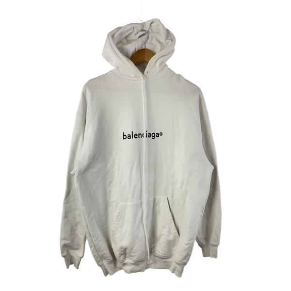 専用　BALENCIAGA ホワイト パーカー S BALENCIAGA◇20AW/コピーライトフーディー/パーカー/S/コットン/WHT