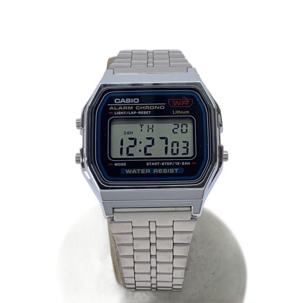 CASIO デジタルウォッチ ステンレス CASIO◇腕時計/デジタル/ステンレス/GRY/SLV/A159W : セカンド