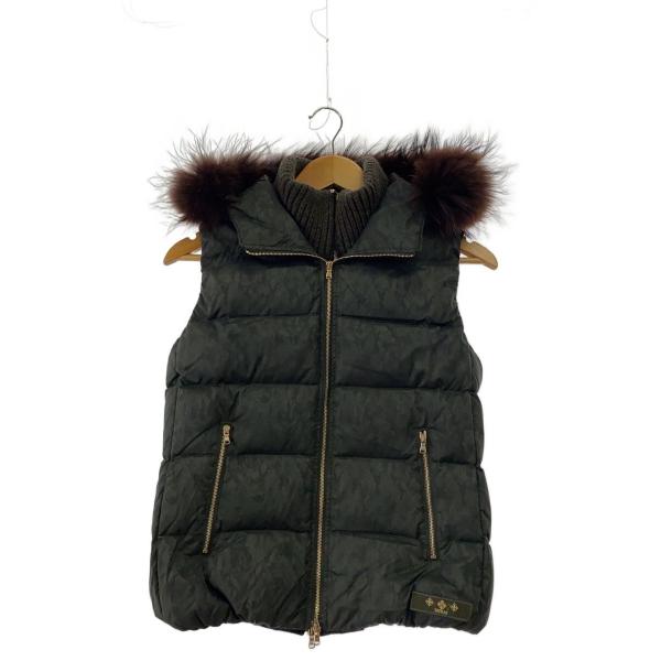 TATRAS◇ファー付き/ダウンベスト/2/ナイロン/GRN/カモフラ/LTA16A4511