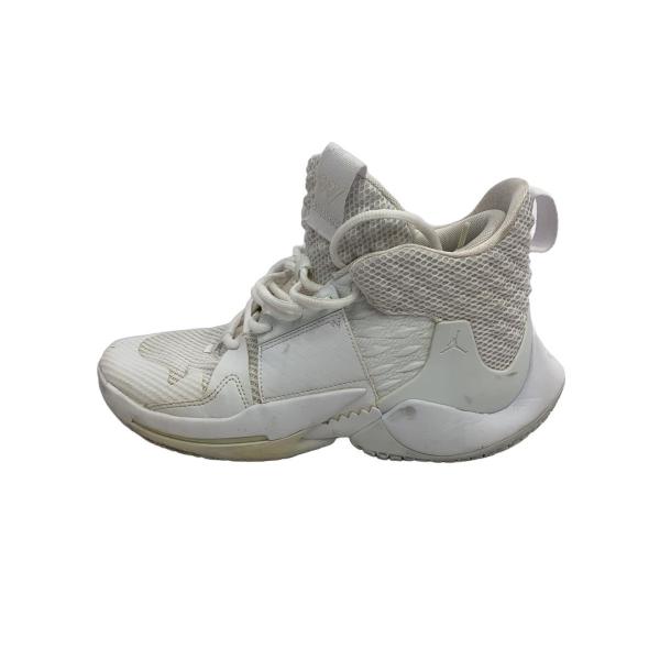 NIKE◆全体的に使用感有/ハイカットスニーカー/25cm/WHT/ポリエステル/bv6352-101