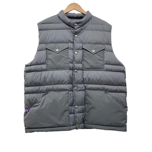 THE NORTH FACE PURPLE LABEL◇ダウンベスト/XL/ナイロン/GRY/無地