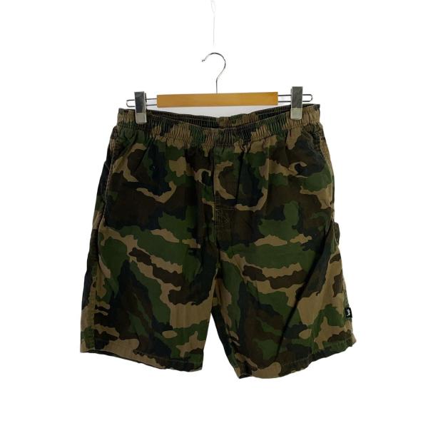 【希少】stussy カモフラ　迷彩　ハーフパンツ　古着 STUSSY◇ショートパンツ/XL/コットン/KHK/カモフラ/ハーフパンツ