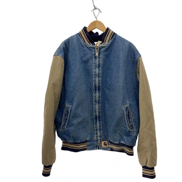 Carhartt◇スタジャン/XL/IDG/J16DST/デニムバーシティージャケット
