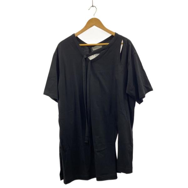 yohji yamamoto POUR HOMME◇カットソー/3/コットン/BLK/無地/HP-T33