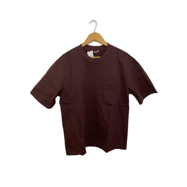 AURALEE◇Tシャツ/4/コットン/BRW/無地/A25ST01SU : セカンド