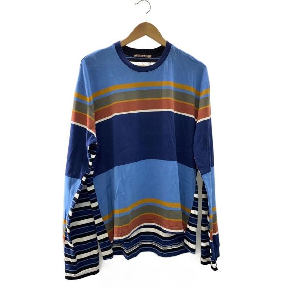 MARNI◇長袖Tシャツ/48/コットン/マルチカラー/ボーダー/HUMU0351QX