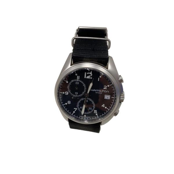 Hamilton クォーツ 腕時計 黒文字盤 HAMILTON◇クォーツ腕時計/アナログ/BLK/BLK/h765520 : セカンド