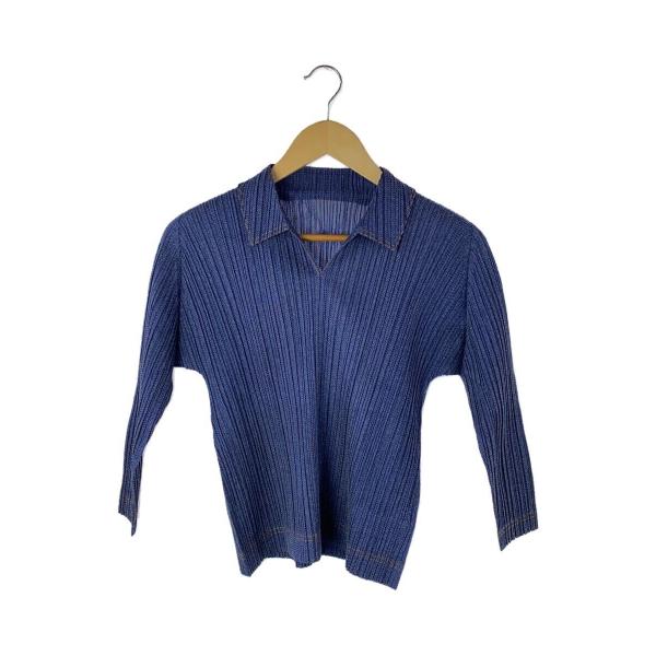 PLEATS PLEASE ISSEY MIYAKE◇COTTON DENIM/長袖カットソー/3