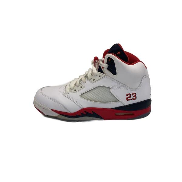 NIKE◆AIR JORDAN 5 RETRO/エアジョーダンレトロ/ホワイト/136027-120/27.5cm/WHT//