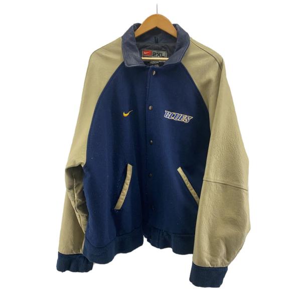NIKE◇90s/スタジャン/XXL/レザー/NVY// : セカンドストリートYahoo!店