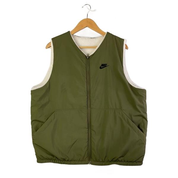 NIKE◇フリースベスト/XL/ポリエステル/KHK/無地/DQ4879-133