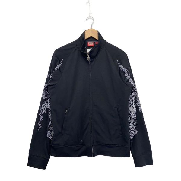 Onitsuka Tiger◇ジャージ/XL/ポリエステル/BLK/無地/OKJ174