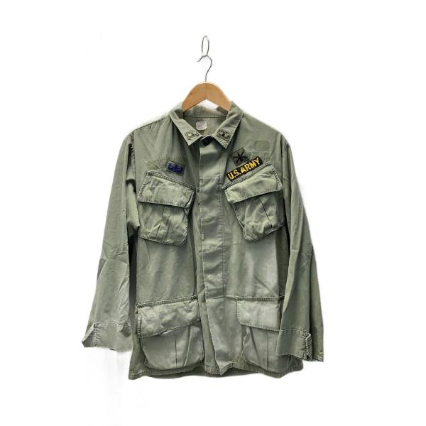 70s 米軍実物 ジャングルファティーグジャケット 5thリップストップ S-S US.ARMY◇70s/5th/ジャングルファティーグ/ミリタリージャケット/S/KHK