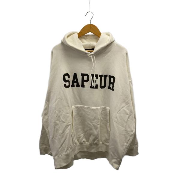 超美品 A Elegantes SAPEur アエレガンスサプール A Elegantes SAPEur◇パーカー/XL/コットン/WHT : セカンドストリート