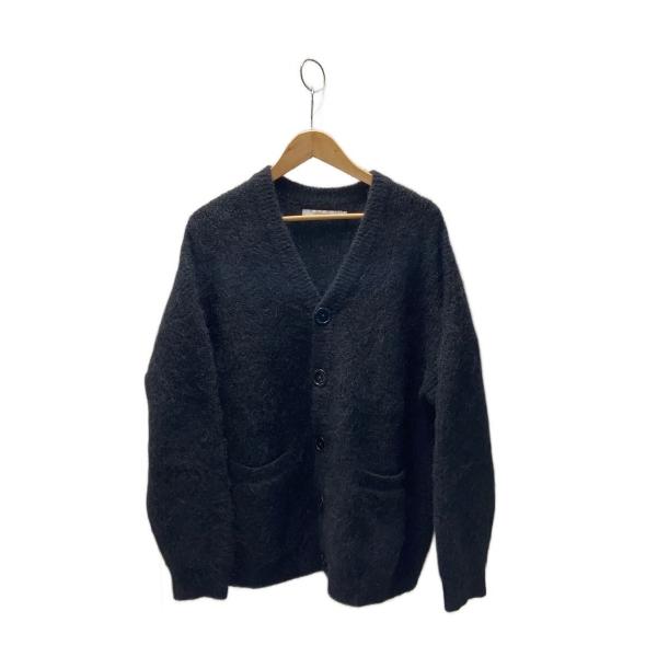 美品✨現行y's ワイズ　ダッフル風　ミドルウールカーディガン　黒　M 美品✨現行y´s ワイズ ダッフル風 ミドルウールカーディガン 黒 M