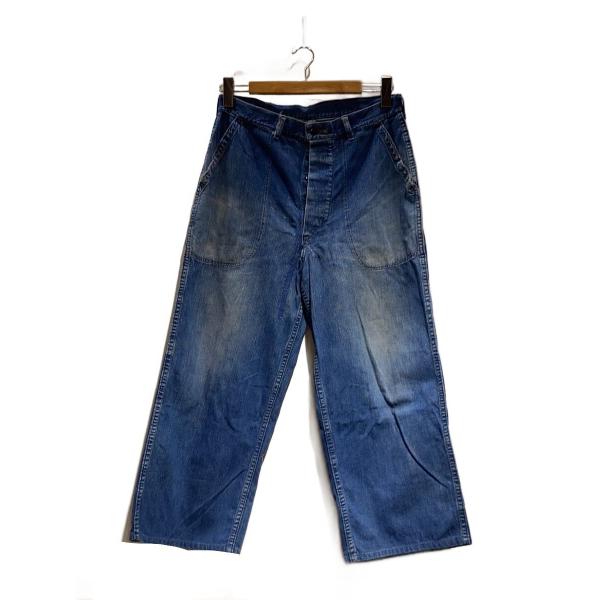 US.NAVY◇デニムベイカーパンツ/ストレートパンツ/--/--/BLU
