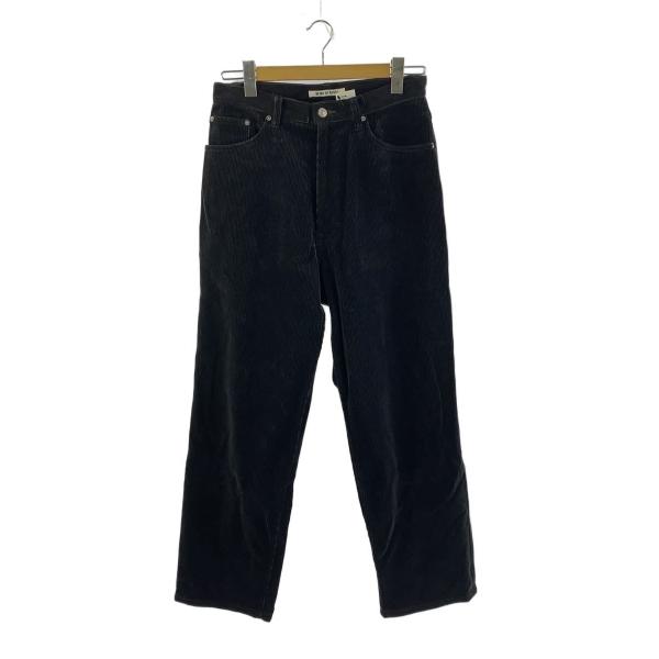 SEVEN BY SEVEN◆CORDUROY WIDE PAN/S/コットン/BLK/800-5240050/CORDUROY WIDE PANTS//