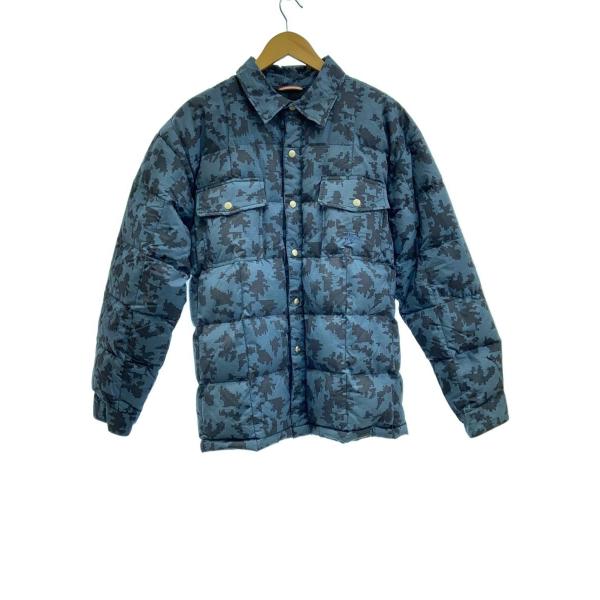 STUSSY◇90s/OLDSTUSSY/デジカモダウンシャツ//M/ポリエステル/NVY