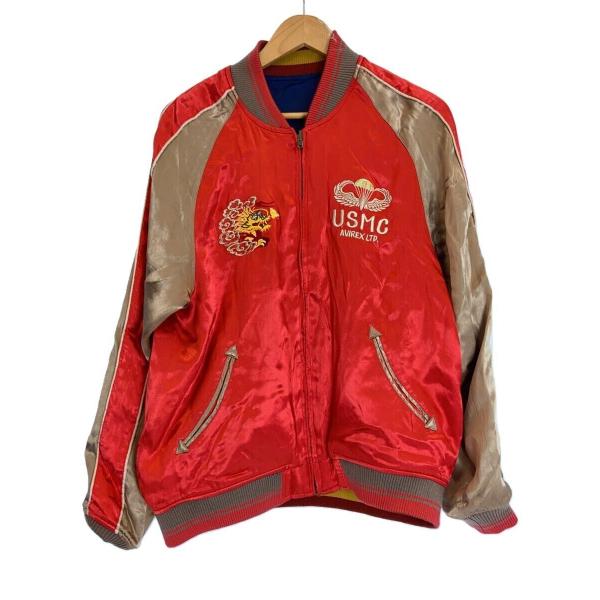 AVIREX◇スカジャン/L/レーヨン/RED/6122186 : セカンドストリート