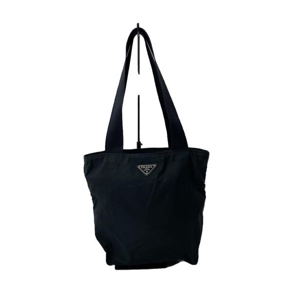 プラダ　テスートトートバッグ PRADA◇テスート/トートバッグ/ナイロン/BLK/無地/407701// : セカンド