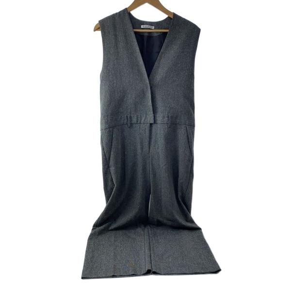 R'IAM-PLAGE◇24AW/Vネックオールインワン/38/ウール/GRY/無地/24-040
