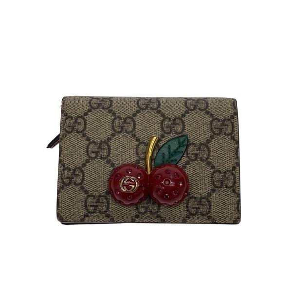 GUCCI◇2つ折り財布/BRW/総柄/レディース/476050・2091/グッチ
