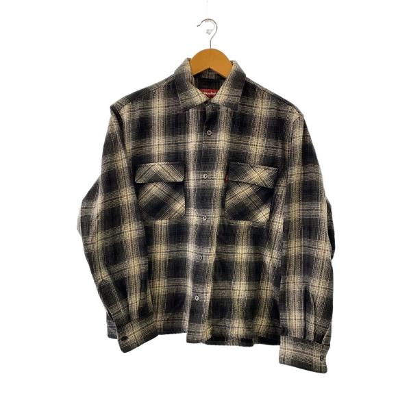 未使用新品　Subculture アイボリーチェック 長袖シャツ HIDE AND SEEK◇長袖シャツ/M/コットン/GRY/チェック/HS-090325