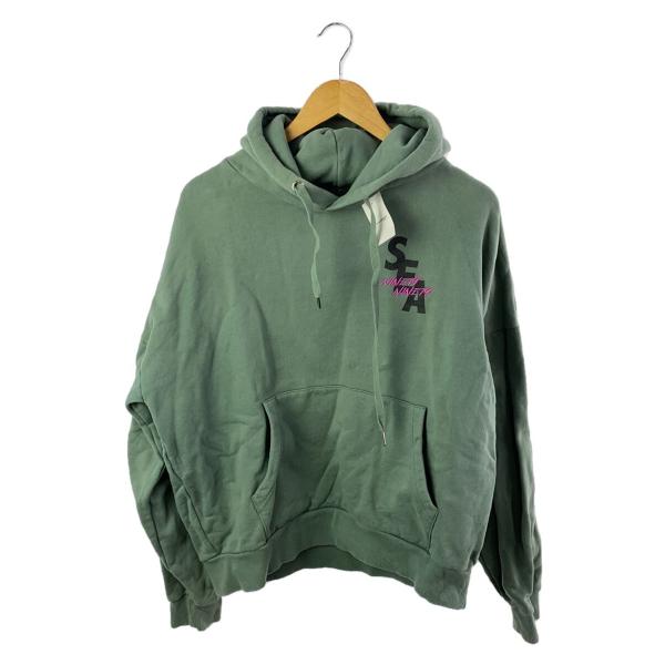 WIND AND SEA◇×9090/Hime NAMAIKI GIRL Hoodie/L/コットン/GRN
